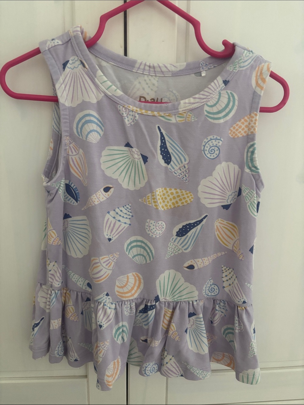 Little Sleepies Lavender Seashell Ruffle Tank